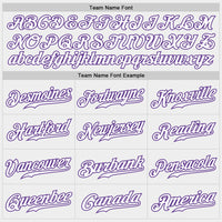 Custom White White-Purple Authentic Fade Fashion Baseball Jersey