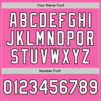 Custom Pink White-Black Authentic Fade Fashion Baseball Jersey