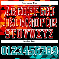 Custom Figure Aqua-Red Round Neck Sublimation Basketball Uniform Jersey