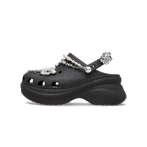 Giày Clog Nữ Crocs Bae Wedding Glitter - Black