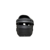 Classic Contrast Stitch Platform Clogs - Black