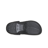 Classic Contrast Stitch Platform Clogs - Black