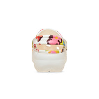Classic Platform Painted Floral Clogs - Chalk