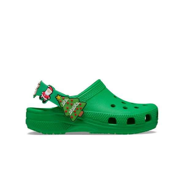 Giày Clog Trẻ Em Crocs Toddler Classic Holiday Icons Lights - Grass Green