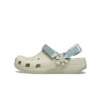 Kids' Classic Denim Flower Clogs - Summit White