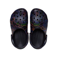 Kids' Classic Hi Vis Camo Clogs - Black / Multi