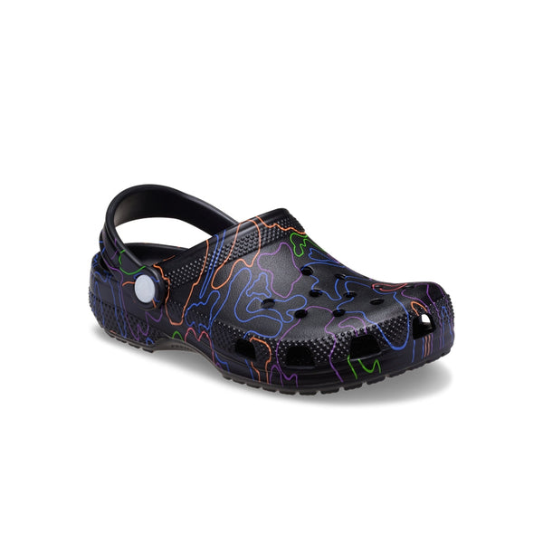 Giày Clog Trẻ Em Crocs Classic Hi Vis Camo - Black