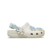 Toddlers' Classic Denim Flower Clogs - Summit White
