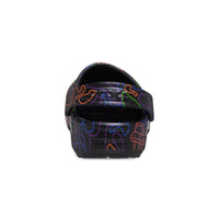 Toddlers' Classic Hi Vis Camo Clogs - Black / Multi