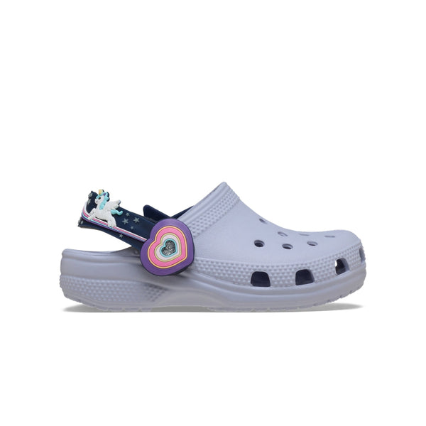 Giày Clog Trẻ Em Crocs Toddler Classic Imagination Lights Back Strap - Frosted Grape