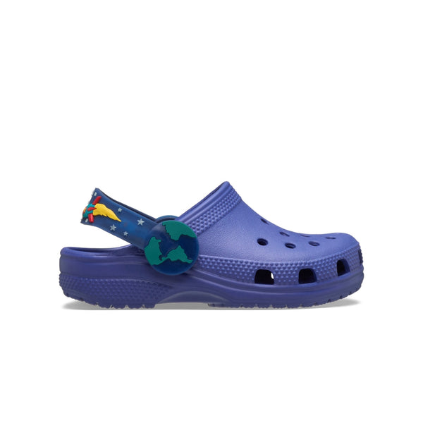 Giày Clog Trẻ Em Crocs Toddler Classic Imagination Lights Back Strap - Sapphire