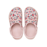 Classic Crafted Floral Clogs - Pink