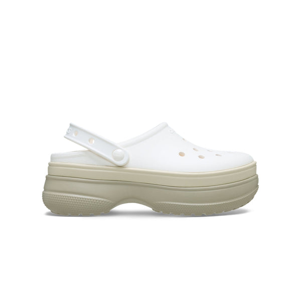 Giày Clog Unisex Crocs Classic Stacked - Chalk