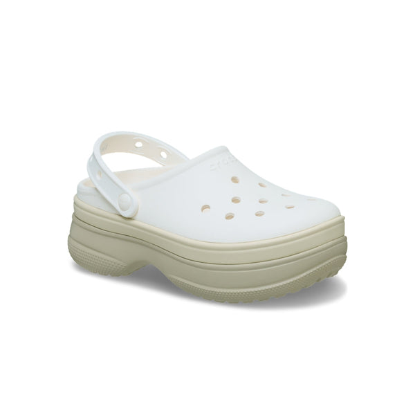 Giày Clog Unisex Crocs Classic Stacked - Chalk