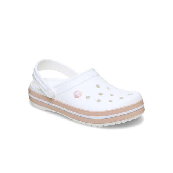 Giày Clog Unisex Crocs Crocband - White/Pink Caramel