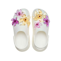Crush Pearlized Florals Clogs - White