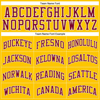 Custom Gold Maroon-White Authentic Throwback Basketball Jersey