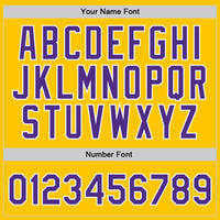Custom Gold Purple-White Authentic Throwback Basketball Jersey