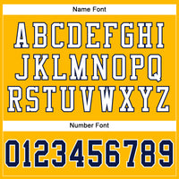 Custom Gold Navy-White Mesh Authentic Football Jersey