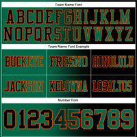 Custom Football Jersey - Black Kelly Green-Orange Authentic Gradient Fashion