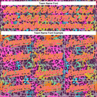 Custom Graffiti Pattern Gold-Pink 3D Colorful Leopard Authentic Baseball Jersey