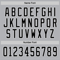 Custom Gray Black-White Hockey Jersey