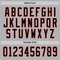 Custom Gray Black-Orange Hockey Jersey