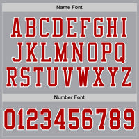 Custom Gray Red-White Mesh Authentic Football Jersey