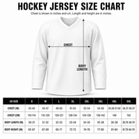 Custom White Blue-Orange Hockey Jersey