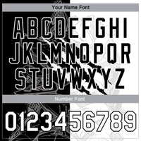 Custom Graffiti Pattern White-Black Scratch 3D Bomber Full-Snap Varsity Letterman Jacket