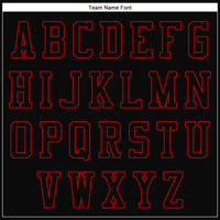 Custom Black Black-Red Bomber Full-Snap Varsity Letterman Jacket
