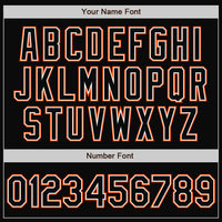 Custom Black White-Orange Bomber Full-Snap Varsity Letterman Two Tone Jacket