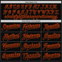 Custom Black Orange Bomber Full-Snap Varsity Letterman Two Tone Jacket