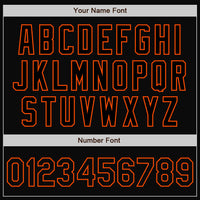 Custom Black Orange Bomber Full-Snap Varsity Letterman Two Tone Jacket