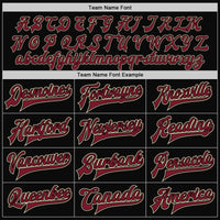 Custom Black Crimson City Cream-Cream Bomber Full-Snap Varsity Letterman Two Tone Jacket