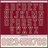 Custom Crimson Cream-Maroon Bomber Full-Snap Varsity Letterman Two Tone Jacket
