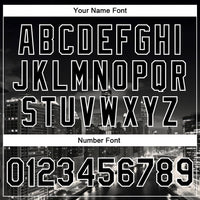 Custom Black White Chicago Illinois City Edition 3D Bomber Full-Snap Varsity Letterman Jacket