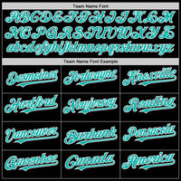 Custom Black Aqua-White Bomber Full-Snap Varsity Letterman Two Tone Hoodie Jacket