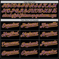 Custom Black Purple-Gold Bomber Full-Snap Varsity Letterman Two Tone Hoodie Jacket