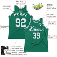 Custom Basketball Jersey - Kelly Green White Authentic Throwback