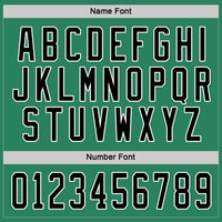 Custom Kelly Green Black-White Hockey Jersey