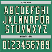 Custom Kelly Green Cream-Black Hockey Jersey