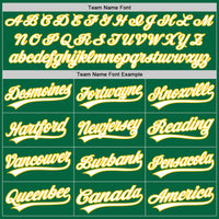 Custom Kelly Green White-Gold Authentic Baseball Jersey