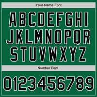Custom Kelly Green Black-White Authentic Baseball Jersey