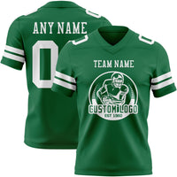 Custom Kelly Green White Authentic Football Jersey