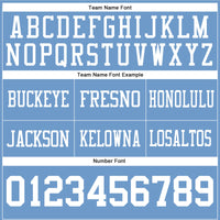 Custom Light Blue White Authentic Football Jersey