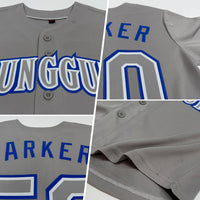 Custom Gray Gray Royal Authentic Baseball Jersey