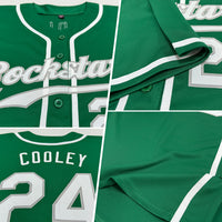 Custom Kelly Green White-Gray Authentic St. Patrick's Day Baseball Jersey