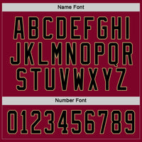 Custom Maroon Black-Old Gold Hockey Jersey
