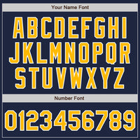 Custom Baseball Jersey - Navy White Pinstripe Gold Authentic